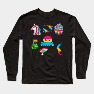 Pansexual LGBTQ Sticker Pack Long Sleeve T-Shirt